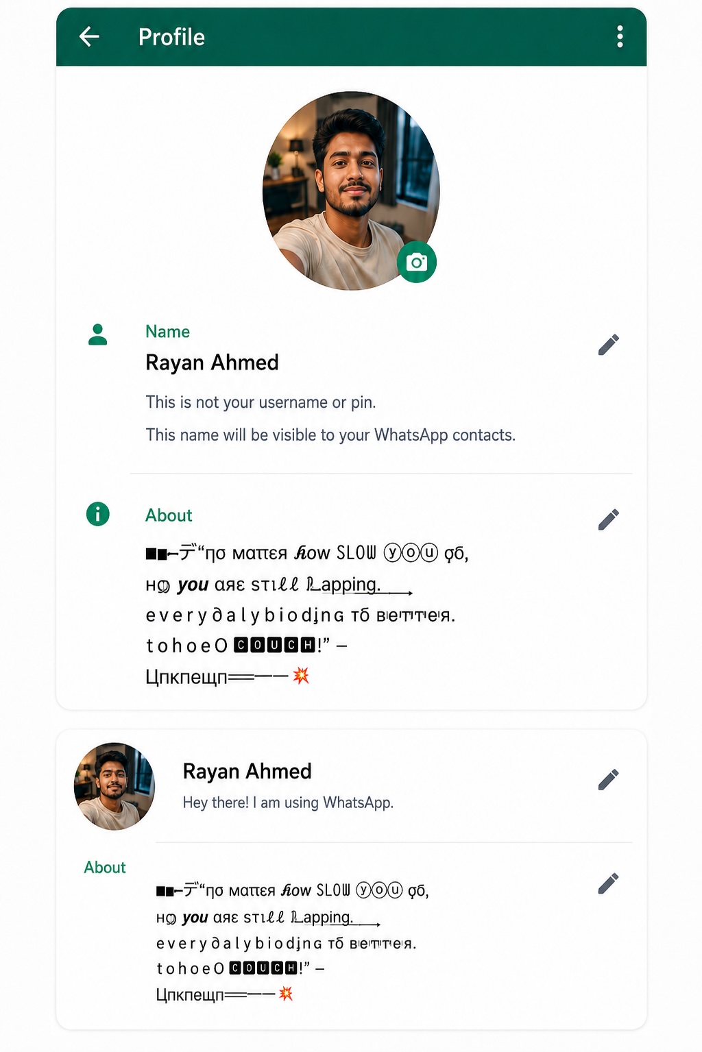 WhatsApp Font Copy and Paste Demo