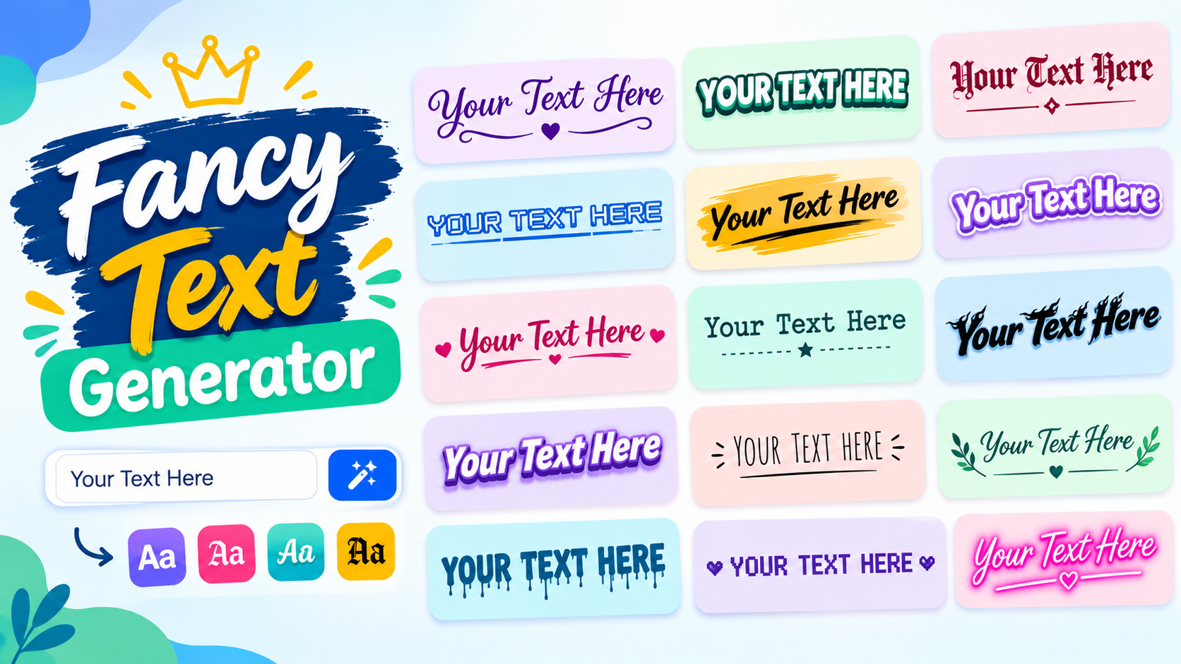 Fancy Text Generator with stylish font and text style examples
